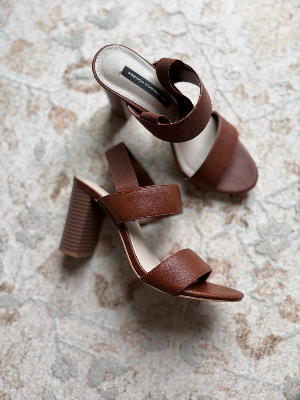 Strappy French Connection Vegan Leather Heeled Sandals